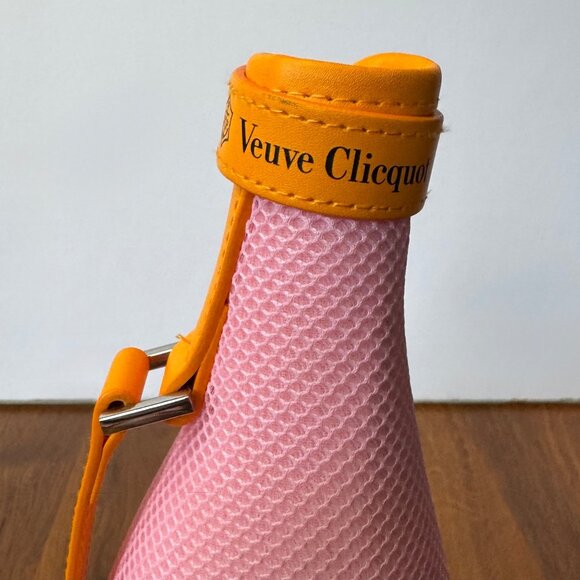 VEUVE CLICQUOT Pink Champagne Bottle Ice Jacket Orange Insulated Bottle Bag NEW - Picture 6 of 7